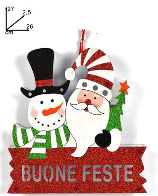 BABBO NATALE E PUPAZZO DI NEVE